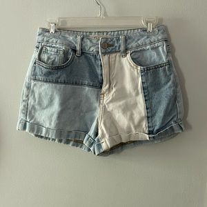 PacSun Eco Light Blue Quilted Mom Shorts